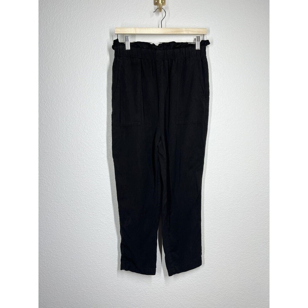 Anthropologie T.la Paperbag Crop Pants Small S Black Pull On Sample